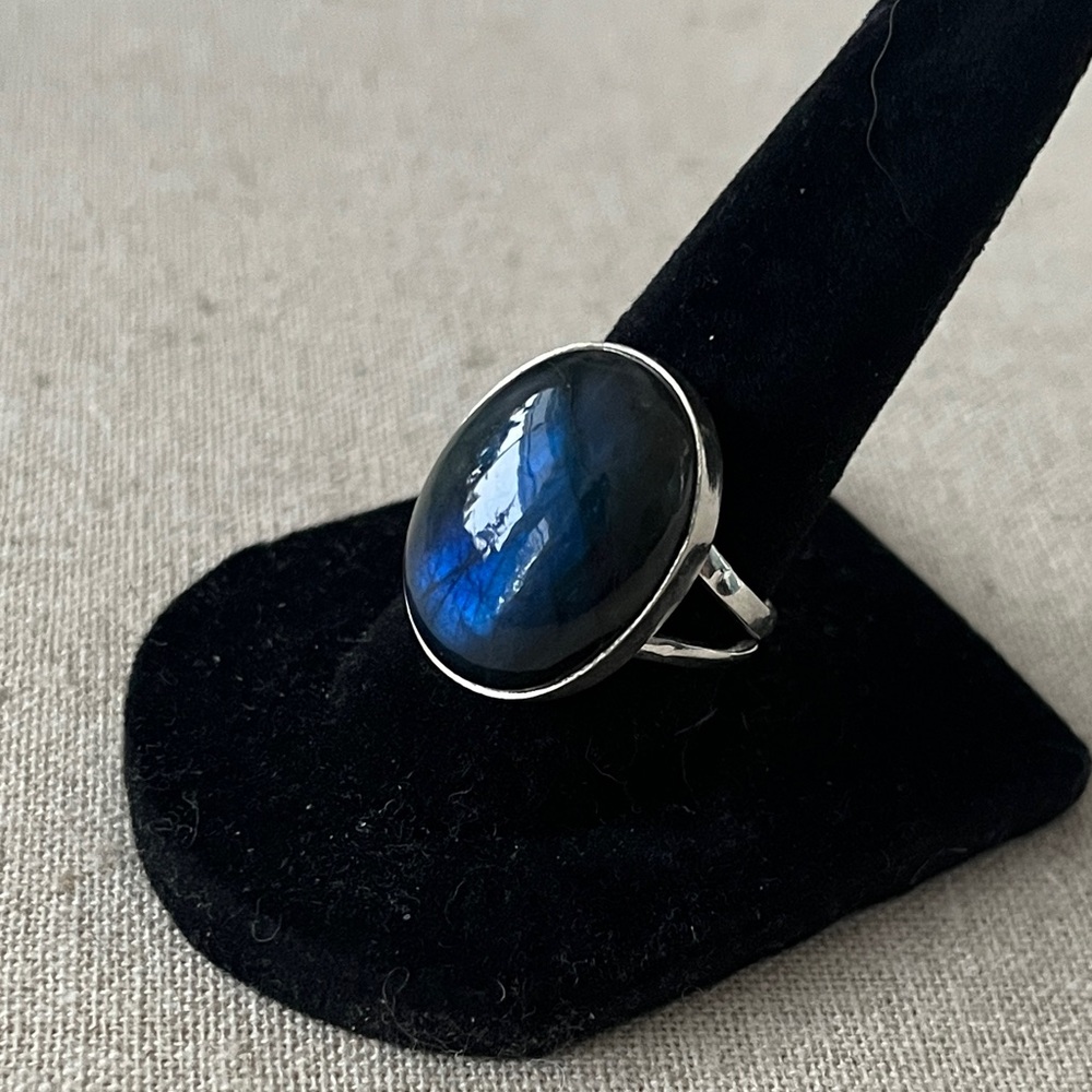 Handmade Labradorite 925 Sterling Silver Ring